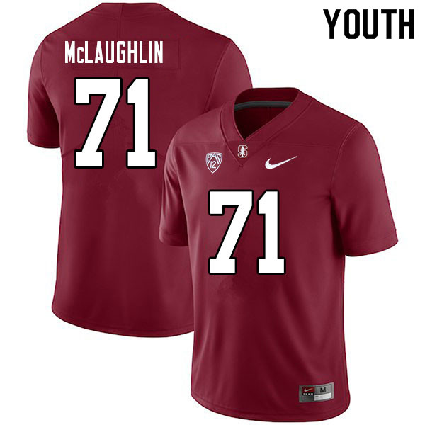 Youth #71 Connor McLaughlin Stanford Cardinal College Football Jerseys Sale-Cardinal